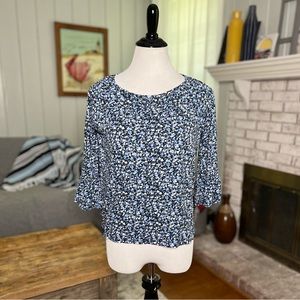 Michael Michael Kors floral flutter bell poet sleeve top